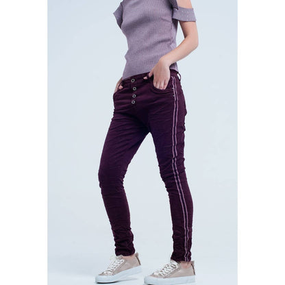 Boyfriend Burgundy Jeans
