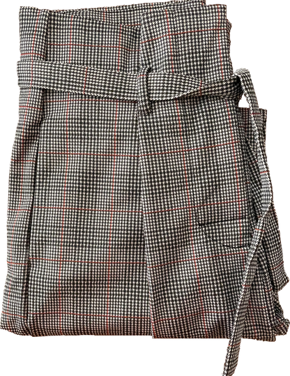 High Waist Checkered Print Pants