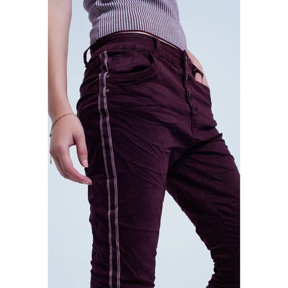 Boyfriend Burgundy Jeans