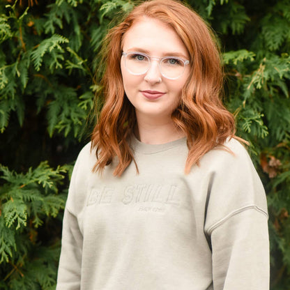 Embroidered Sweatshirt "Be Still"