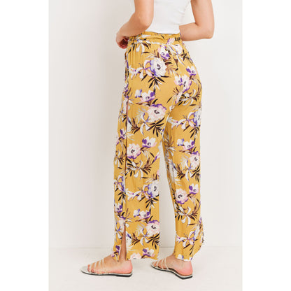 Side Button Closure Palazzo Pants