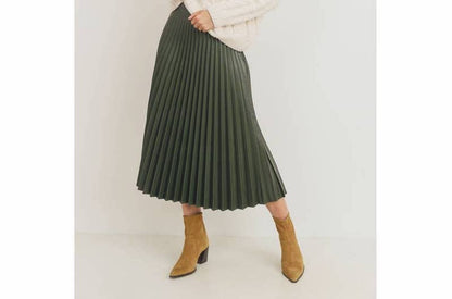 Pleated Midi Skirt