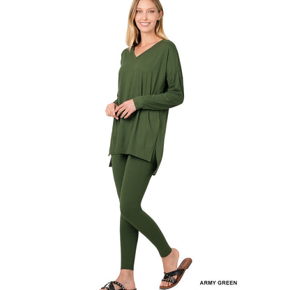 Brushed Microfiber Loungewear Set