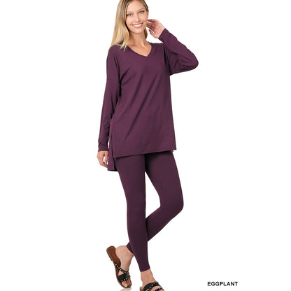 Brushed Microfiber Loungewear Set