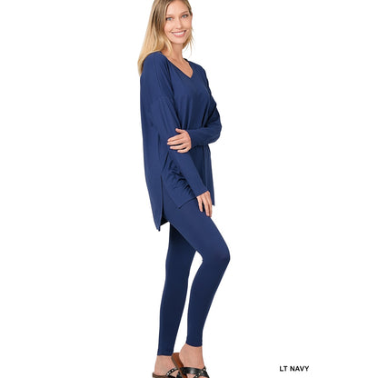 Brushed Microfiber Loungewear Set